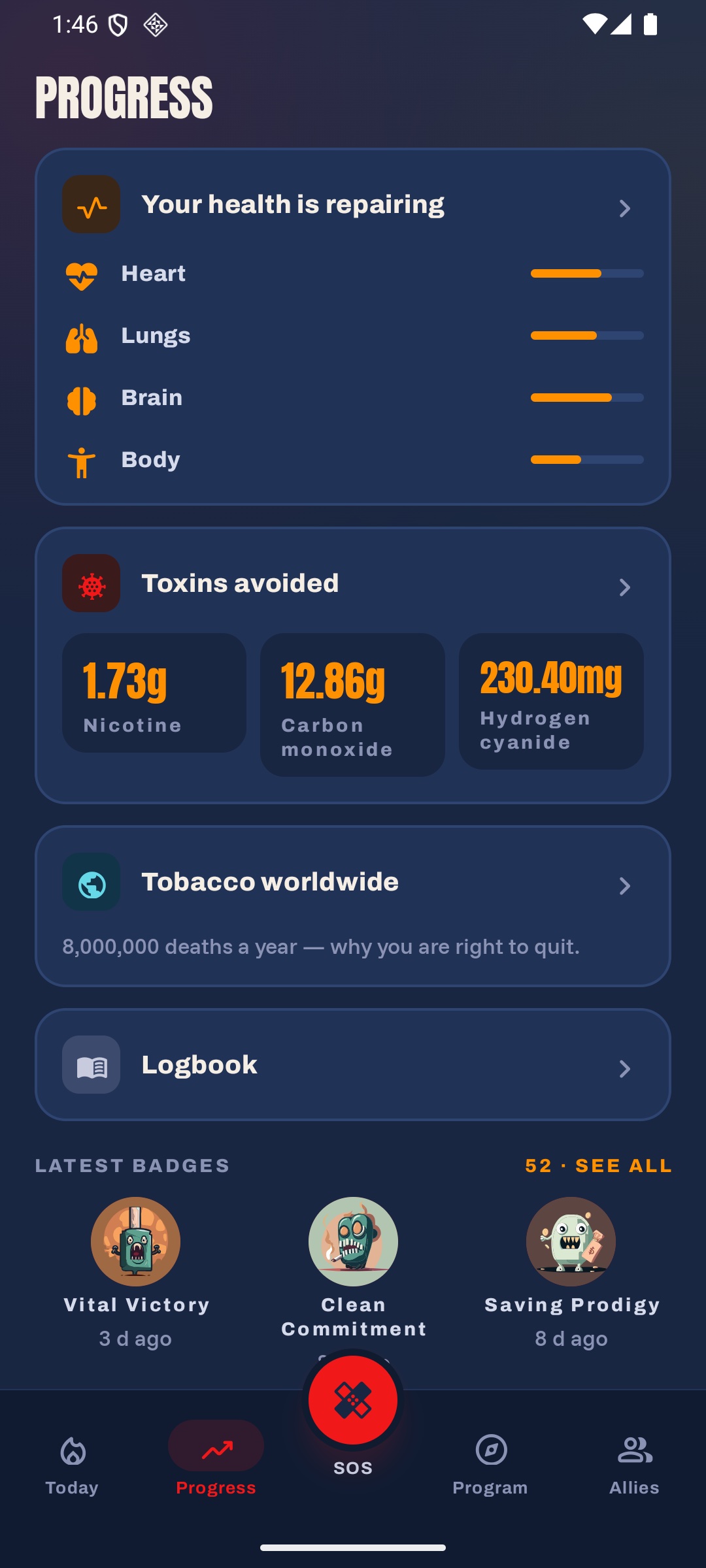 Hitos de recuperación de la salud